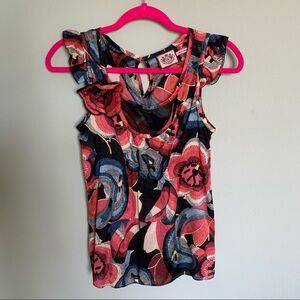 Juicy Couture Floral Silk Sheer Career Shirt 0